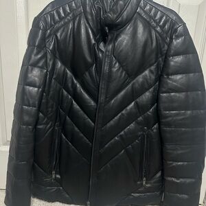 Men's Black Lambskin Moto Jacket